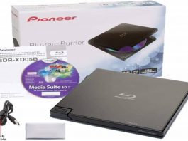 Pioneer BDR-XD05B Blu-Ray Player & Burner - 6X Slim Portable External BDXL, BD, DVD & CD Drive for Windows & Mac with 3.0 USB - Write & Read + Includes CyberLink Media Suite 10 (Black)