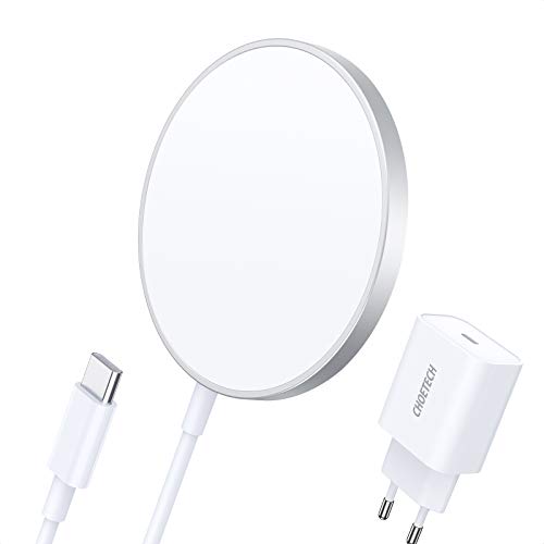 CHOETECH Magnetic Wireless Charger, Wireless Charger Compatible with Mag-Safe Charger, with PD 20W Quick Charger USB C + 1.5M Cable for iPhone 12/12 Mini / 12 Pro / 12 Pro MAX / Airpods Pro and More