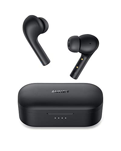 AUKEY Wireless Bluetooth 5 Sport Headphones, USB-C Fast Charging, IPX6 Waterproof Sports, Built-in Microphone, Touch Control, 30-Hour Playback