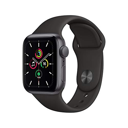 Apple Watch SE (GPS, 40mm) Space Gray Aluminum Case - Black Sport Band