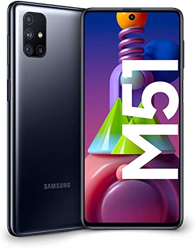 Samsung Galaxy M51 Smartphone de 6.7" FHD + |  Free Mobile |  7000 mAh Super Battery and Fast Charge |  6GB of RAM and 128GB of ROM - Color Black [Versión española] [Exclusivo Amazon]