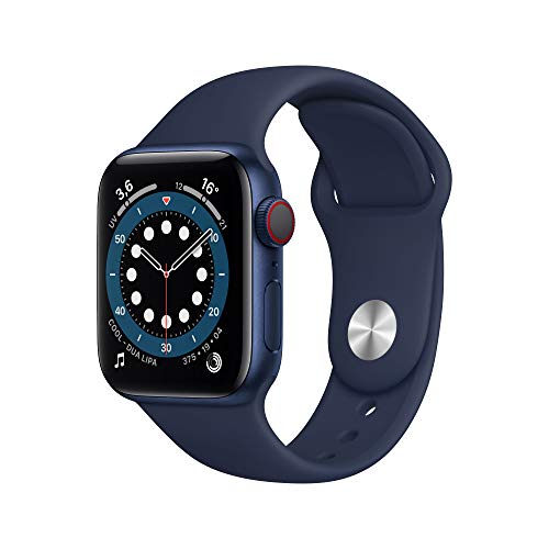Apple Watch Series 6 (GPS + Cellular, 40mm) Blue Aluminum Case - Vivid Navy Sport Band