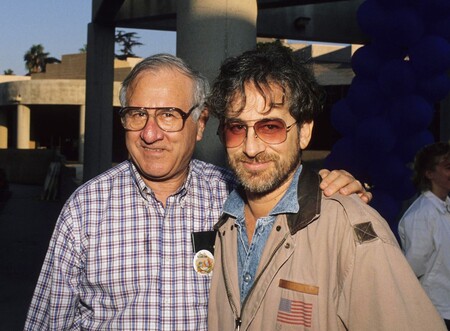 Arnold Spielberg with his son