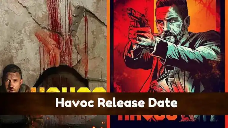 Tom Hardy in Havoc Netflix movie, standing in a dark city alley, ready for action.